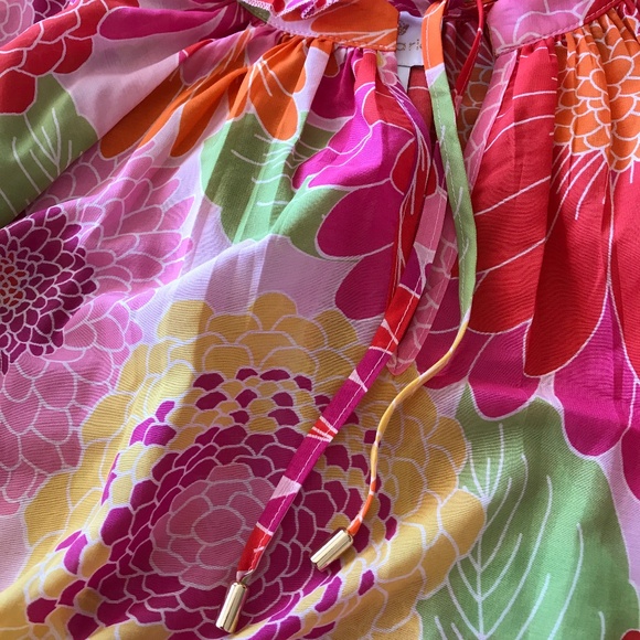 J. MARIE FLORAL LONG SLEEVE MAXIE DRESS - Picture 7 of 8